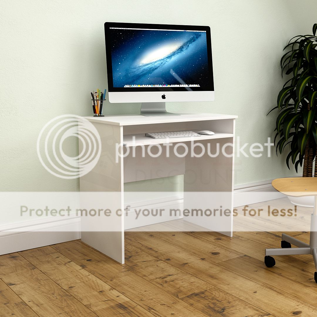 Huby Computer Desk Compact Laptop PC Table Home Office Study Keyboard